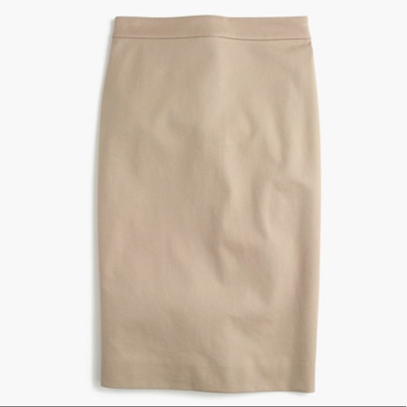 J. Crew No. 2 Cotton Khaki Pencil Skirt Size 8